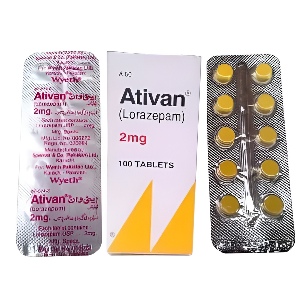Препарат Ativan (Лоразепам) 2 мг в таблетках — блистер и упаковка, наличие в аптеках РФ