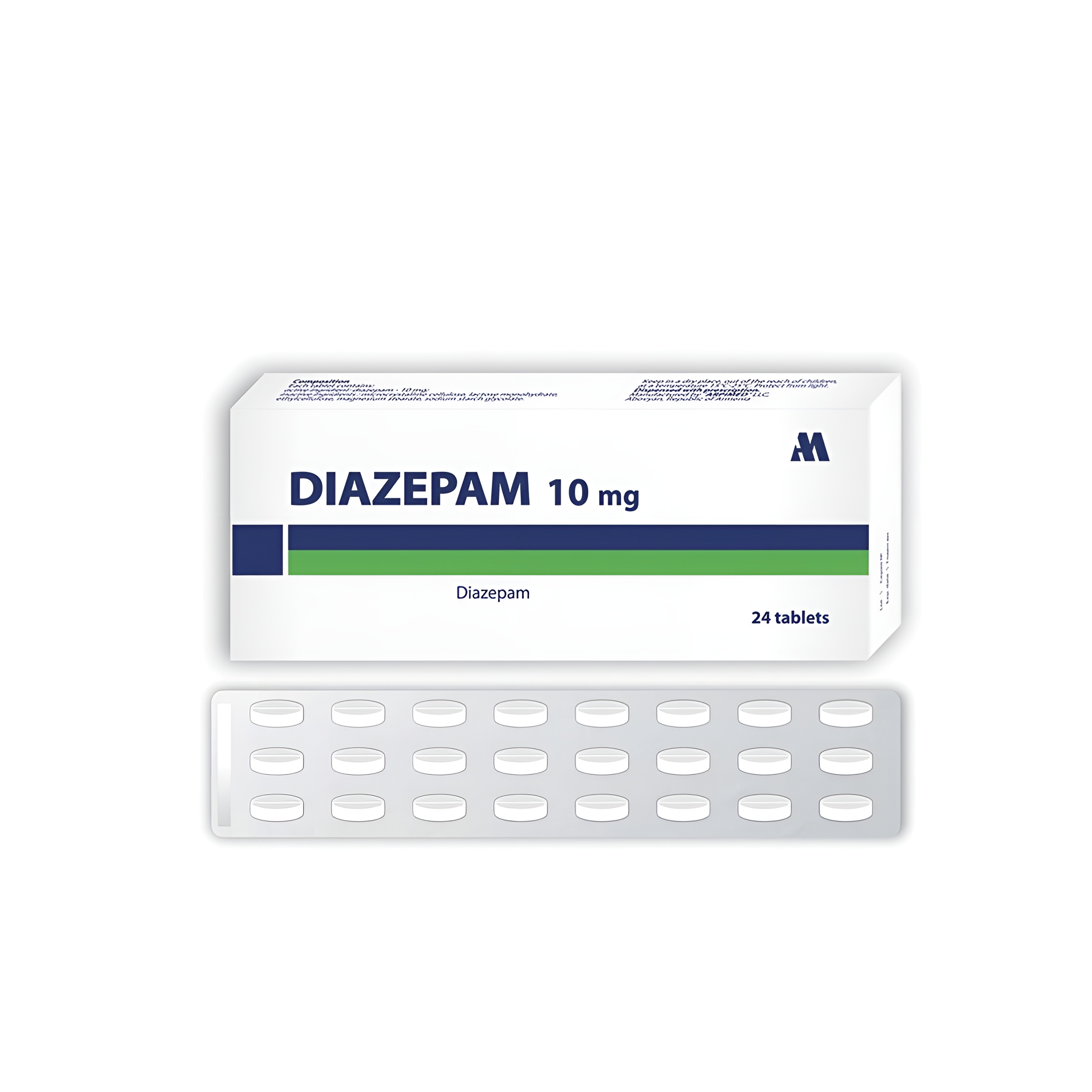 Упаковка препарата Диазепам 10 мг — мониторинг наличия лекарства в аптеках РФ