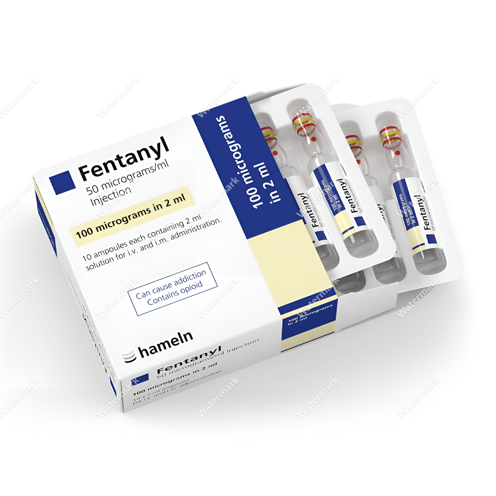Фентанил раствор для инъекций 50 мкг/мл от hameln — упаковка и ампулы по 2 мл (100 мкг), мощный синтетический опиоид для анестезии и интенсивной терапии